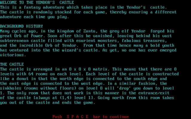 amulet-of-yendor screenshot for dos