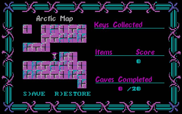 arctic-adventure screenshot for dos