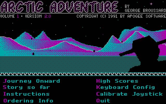 arctic-adventure screenshot for dos
