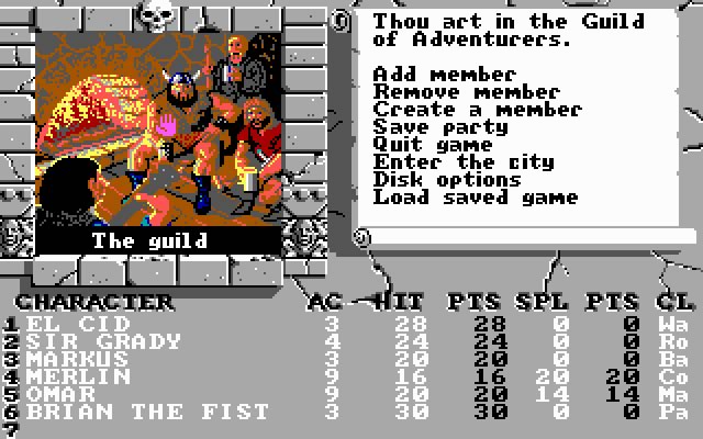 the-bard-s-tale-2-the-destiny-knight screenshot for dos