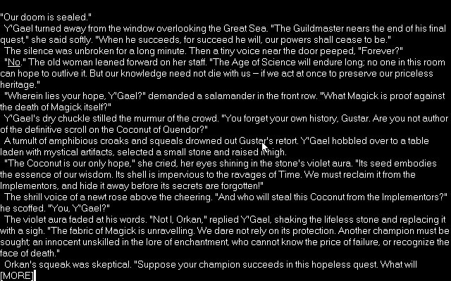 Beyond Zork: The Coconut of Quendor screenshot