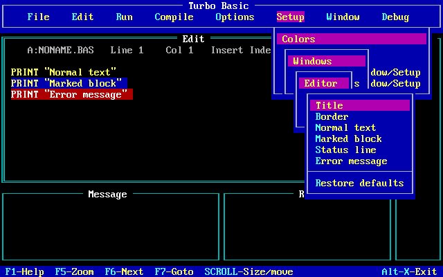 Borland Turbo Basic 1.0 screenshot