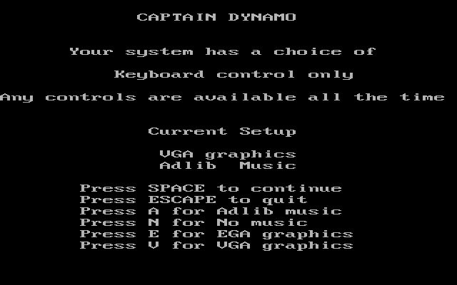 captain-dynamo screenshot for dos