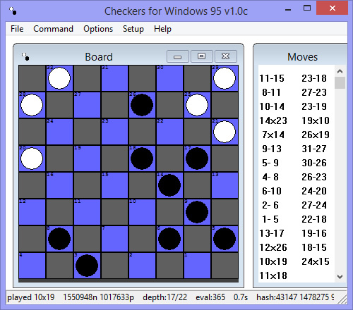 checkers-for-windows screenshot for win3x