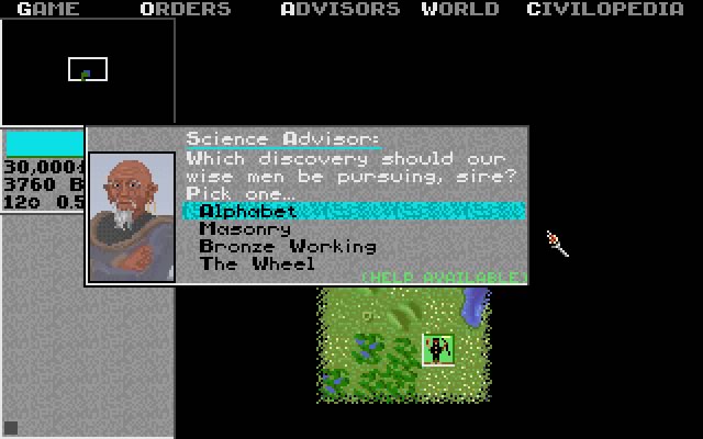civilization screenshot for dos