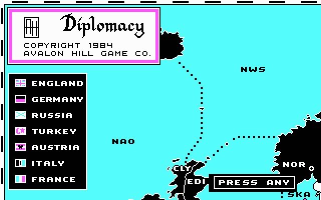 computer-diplomacy screenshot for dos