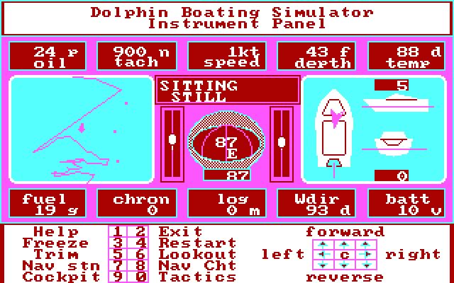 dolphin-boating-simulator screenshot for dos