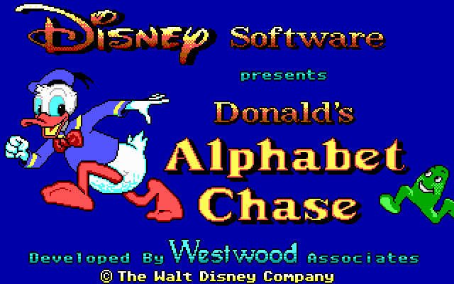 donald-s-alphabet-chase screenshot for dos