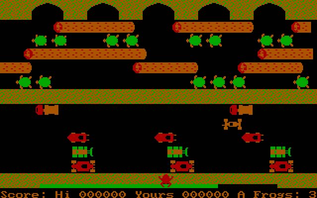 frogger screenshot for dos