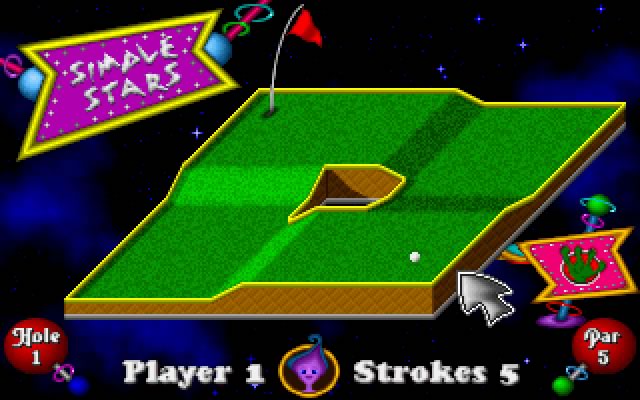 fuzzy-s-world-of-miniature-space-golf screenshot for dos