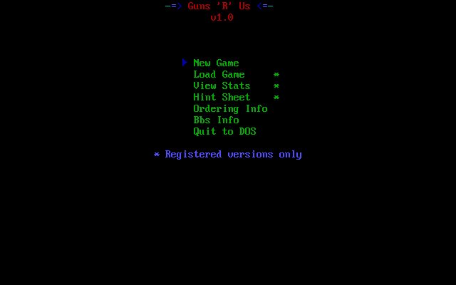 guns-r-us screenshot for dos