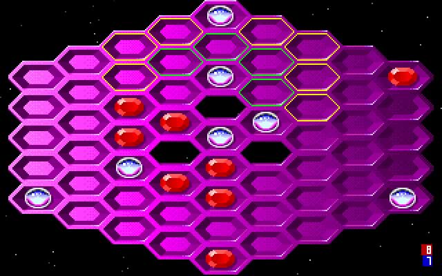 hexxagon screenshot for dos