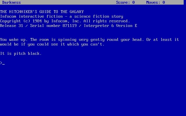 the-hitchhiker-s-guide-to-the-galaxy screenshot for dos