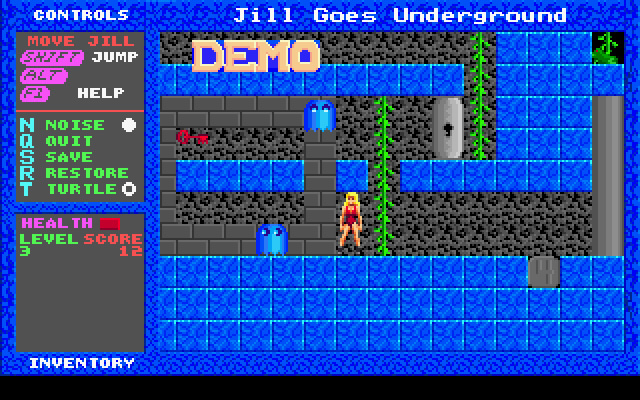 jill-of-the-jungle-2-jill-goes-underground screenshot for dos