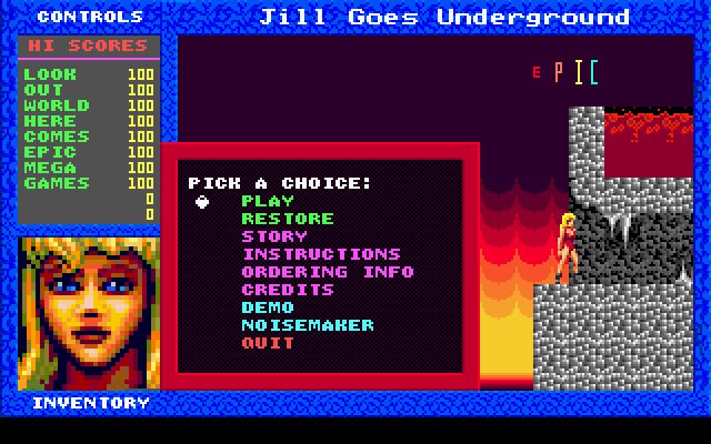 jill-of-the-jungle-2-jill-goes-underground screenshot for dos