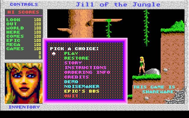 jill-of-the-jungle screenshot for dos