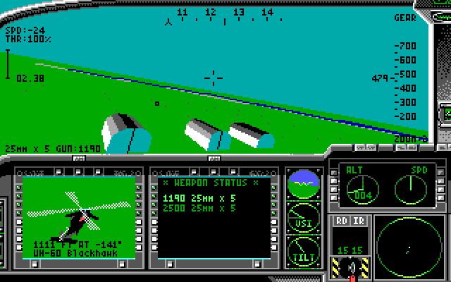 lhx-attack-chopper screenshot for dos