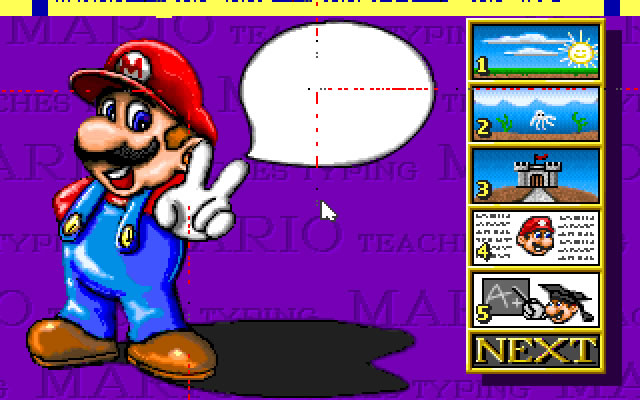 mario-teaches-typing screenshot for dos
