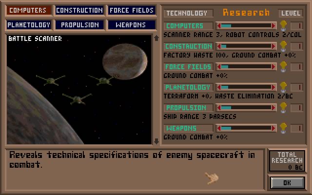master-of-orion screenshot for dos