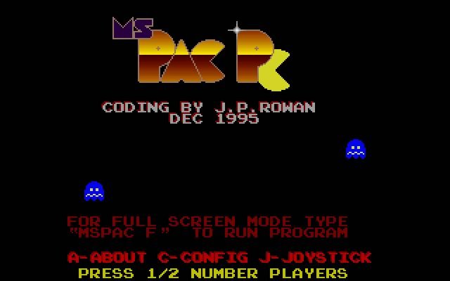 ms-pac-pc screenshot for dos