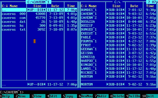 norton-commander-5-5 screenshot for dos