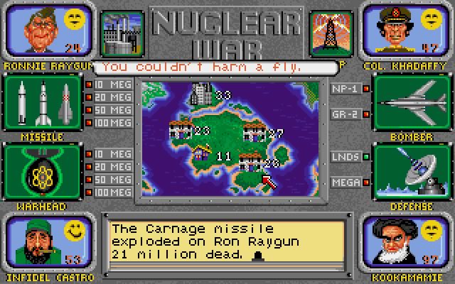 nuclear-war screenshot for dos