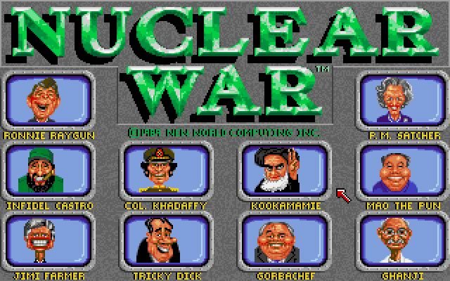 nuclear-war screenshot for dos