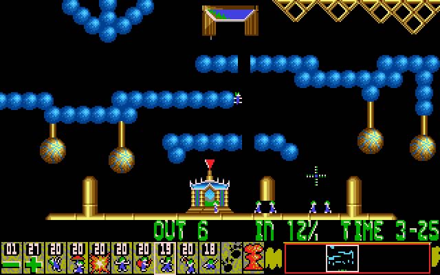 oh-no-more-lemmings screenshot for dos