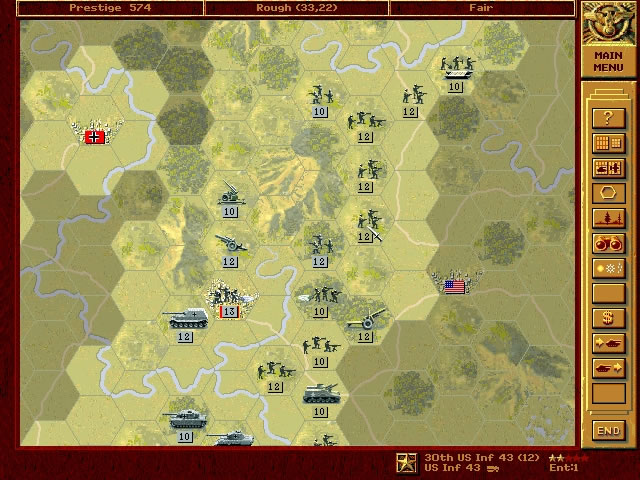 panzer-general-1 screenshot for dos