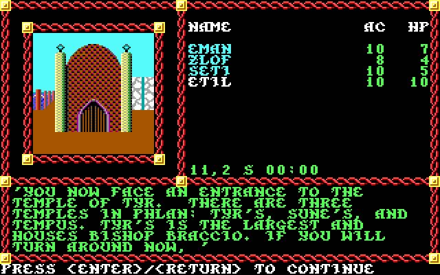 pool-of-radiance screenshot for dos