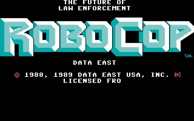 robocop screenshot for dos