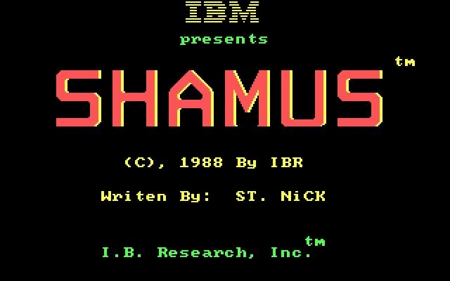 shamus screenshot for dos