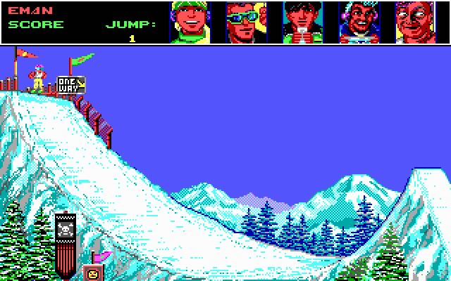 ski-or-die screenshot for dos