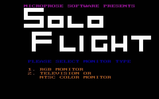 solo-flight screenshot for dos