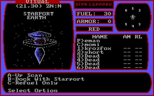 star-command screenshot for dos