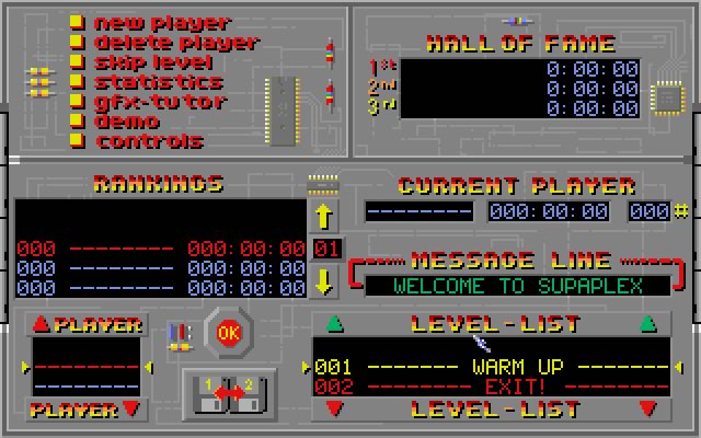 supaplex screenshot for dos