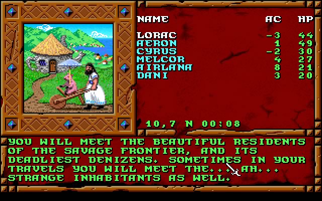 treasures-of-the-savage-frontier screenshot for dos