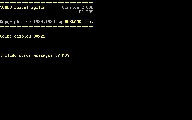 turbo-pascal-2-0 screenshot for dos