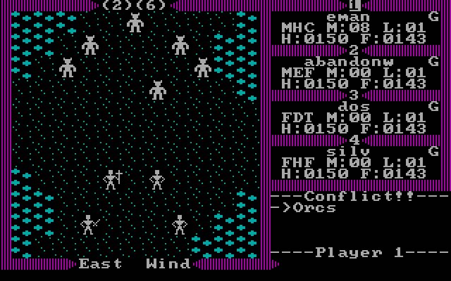 ultima-3-exodus screenshot for dos