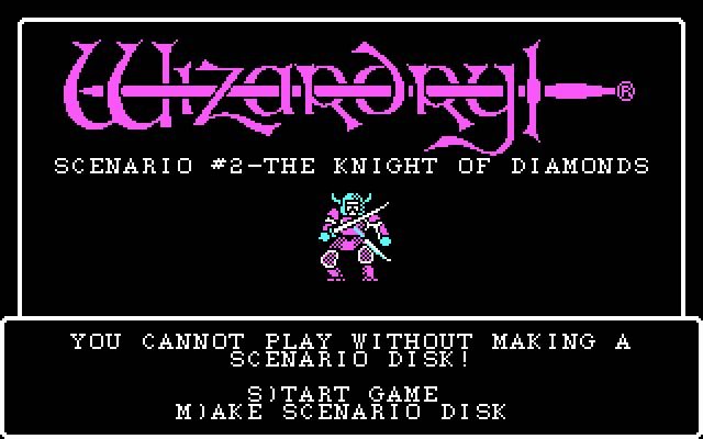wizardry-2-the-knight-of-diamonds screenshot for dos