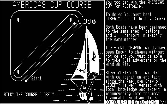 yacht-racing-simulator screenshot for dos