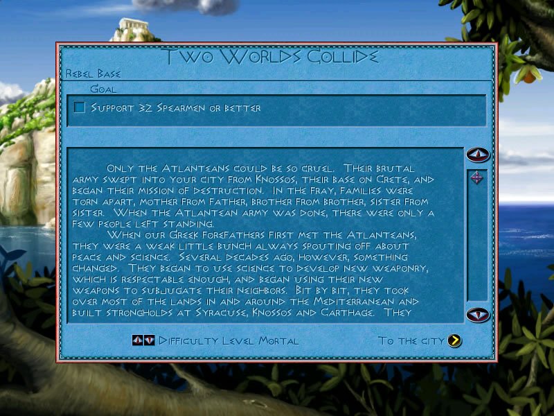 Zeus: Master of Olympus simulation for Windows (2000) - Abandonware Windows