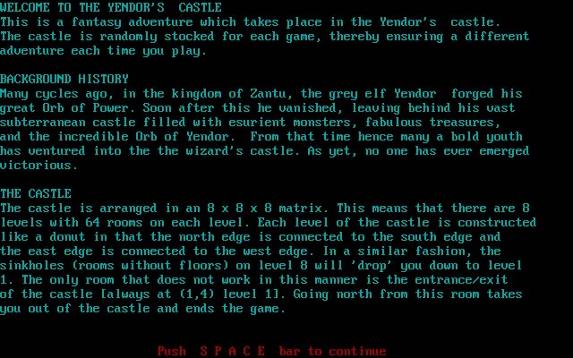 amulet-of-yendor screenshot for dos