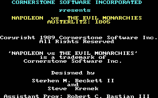 austerlitz-1805 screenshot for dos