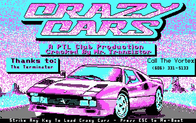 crazy-cars screenshot for dos