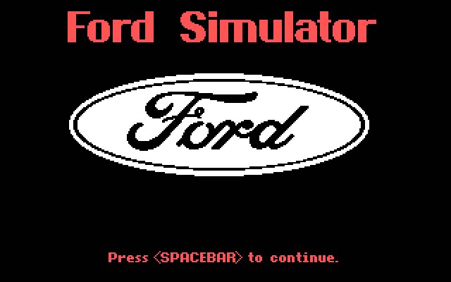 ford-simulator-1 screenshot for dos