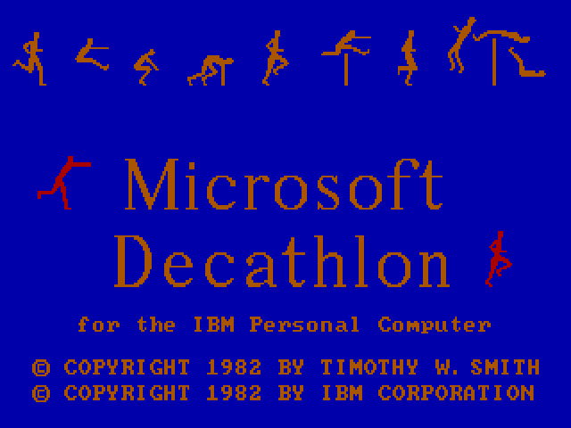 microsoft-decathlon screenshot for dos