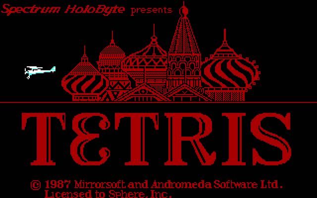 tetris screenshot for dos