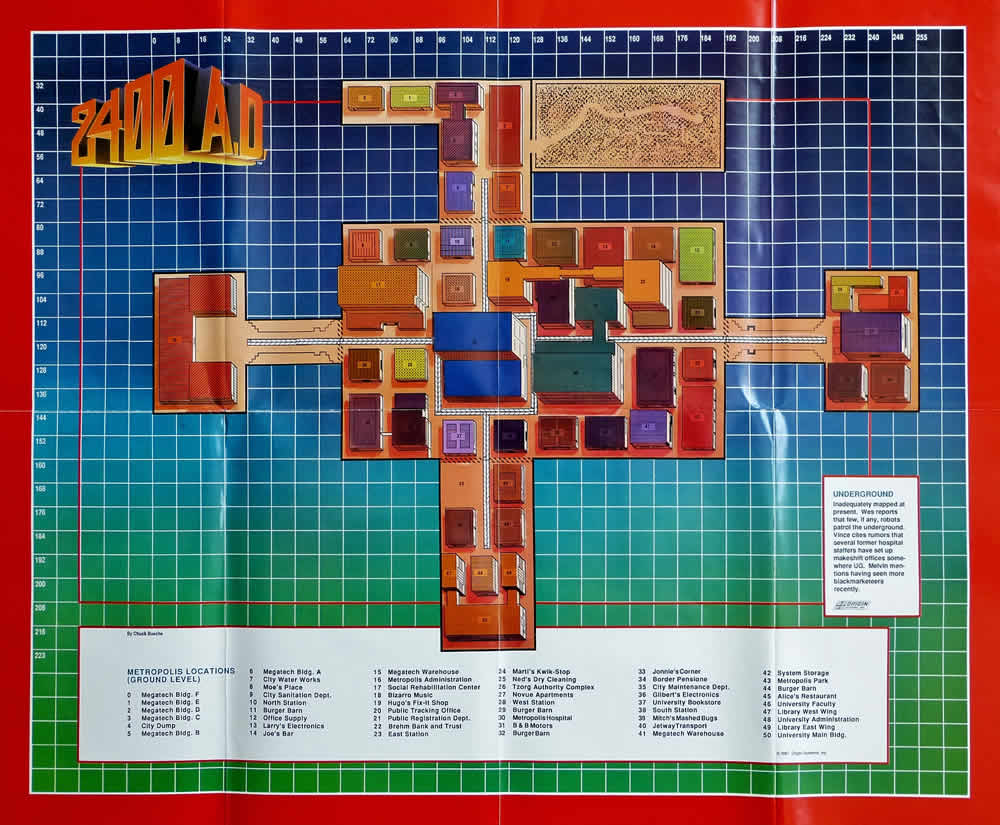 2400 A.D. maps - Metropolis map