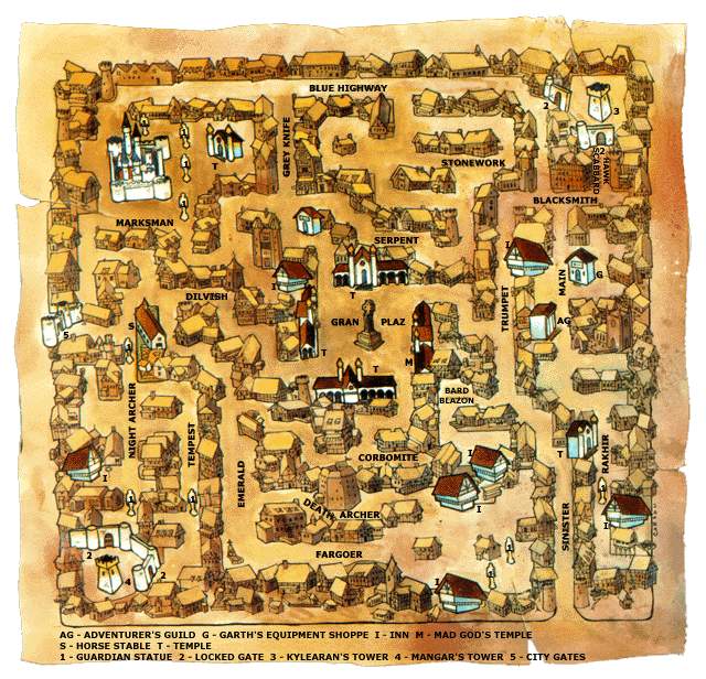 The Bard's Tale maps
